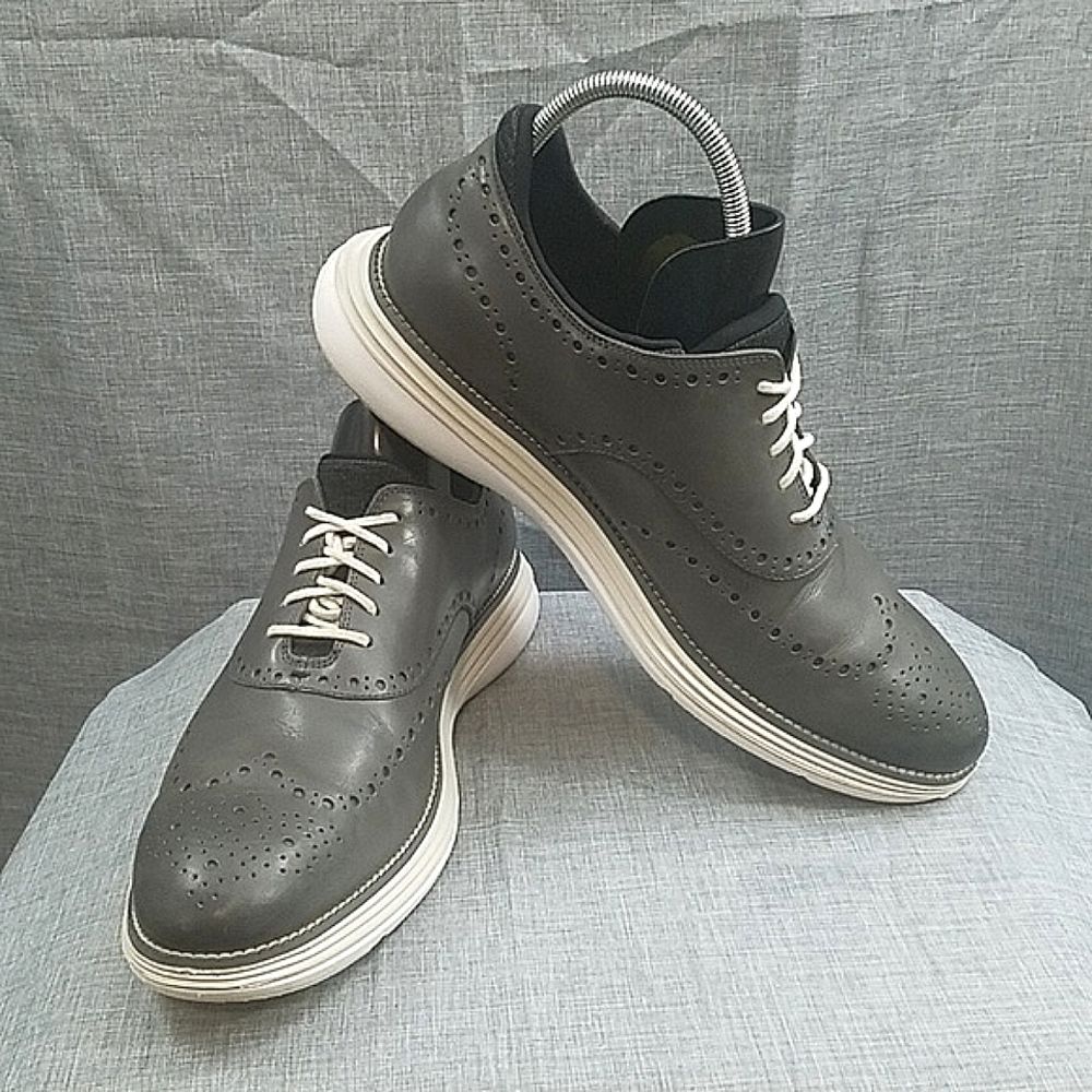 Cole Haan OriginalGrand C32063 Ultra wing tip GRAY Leather Oxford - Men's SZ 13M